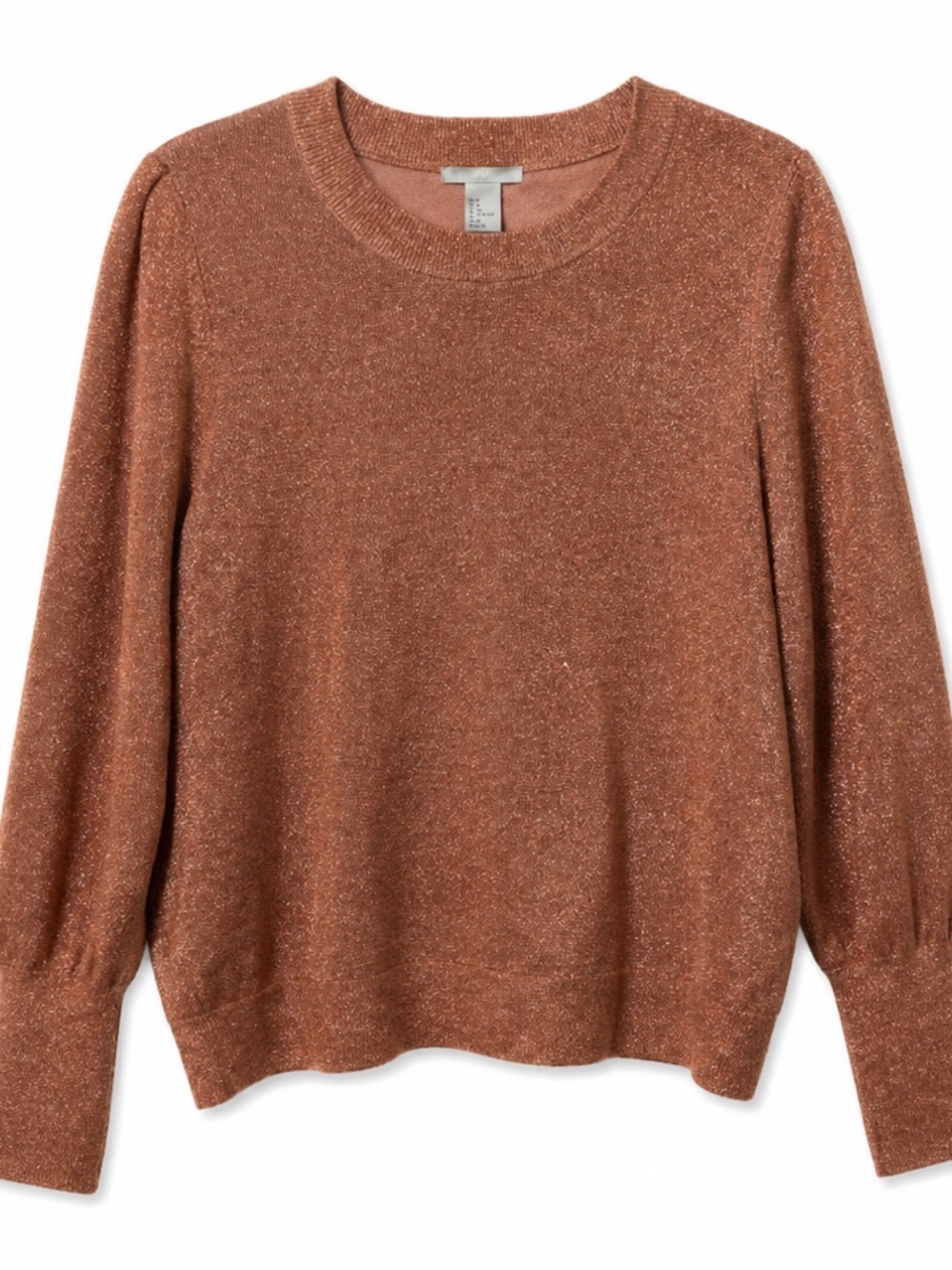 H&M Women’s Peace Pink BARBIECORE Metallic Crew Neck Sweater.Size-Large.